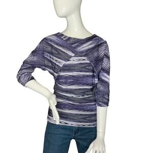 JLO Jennifer Lopez Top 3/4 sleeve Color Purple Full Lining Size XS